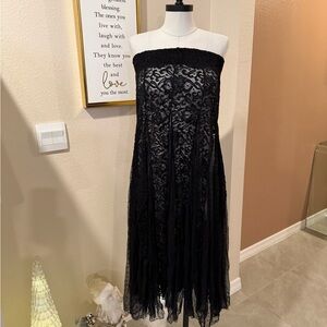 Free People Black Lace Maxi Skirt